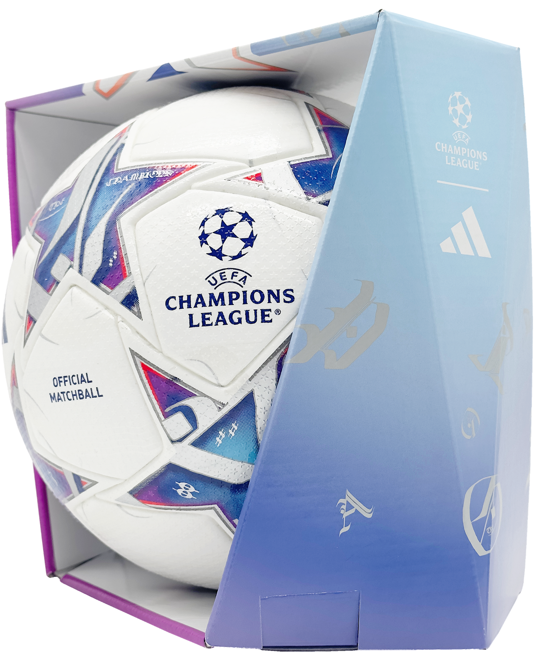 Der Adidas Official Match Ball UEFA Champions League Pro 2023/2024 (IA0953) ist der ultimative Spielball für die Champions League Saison. Entwickelt für Präzision, Kontrolle und Haltbarkeit bietet er ein herausragendes Spielerlebnis. Sein markantes Design mit offiziellem Logo macht ihn zur idealen Wahl für Profi- und Amateurfußballer. Holen Sie sich den offiziellen Spielball der UEFA Champions League jetzt bei SHOP4TEAMSPORT und erleben Sie Fußball auf höchstem Niveau.