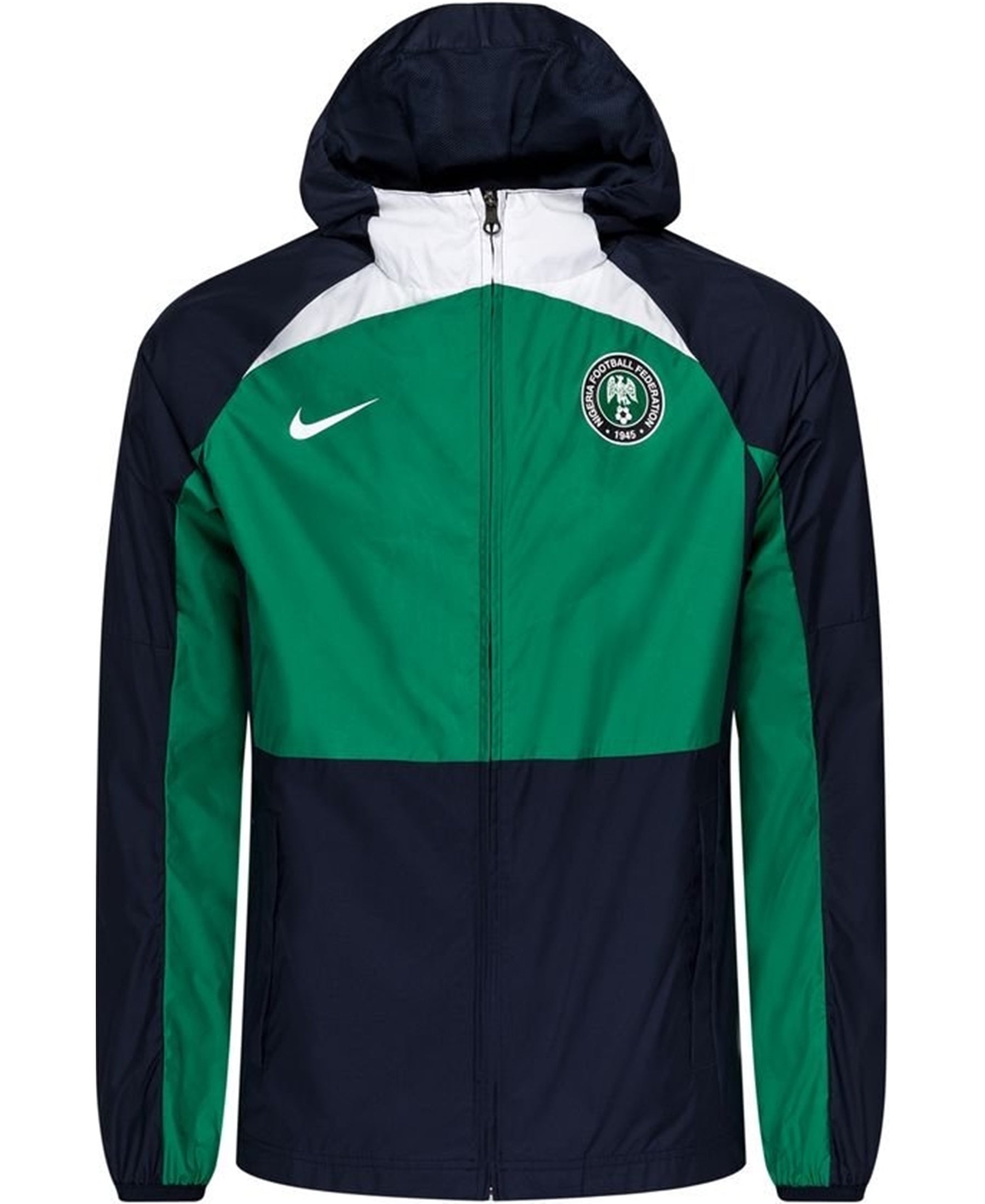 Die Nike Nigeria NFF Repel Academy AWF Jacke (DN1082-302) - Ein Must-have für Fans und Sportler. Mit ihrem auffälligen Design und hochwertigen Materialien ist sie der perfekte Begleiter, um trocken zu bleiben. Hol dir diese Jacke jetzt bei SHOP4TEAMSPORT und zeige deine Unterstützung für Nigeria, sei es auf oder neben dem Spielfeld. Mach dich bereit für die Saison!