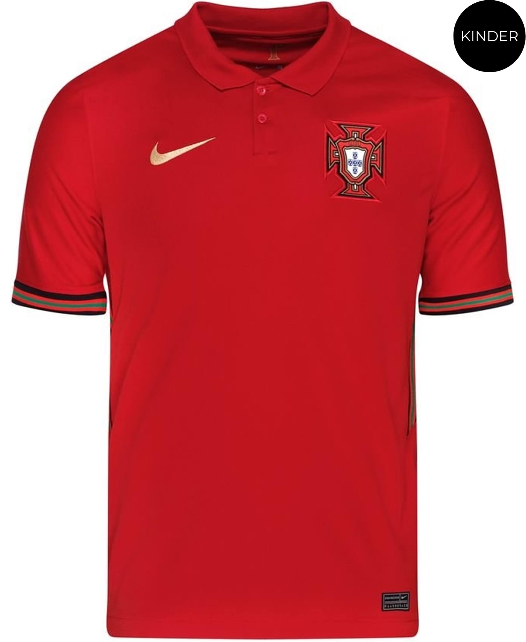 Das Nike Portugal FPF Stadium Kinder Heimtrikot für die UEFA Euro 2021 (CD1040-687) verbindet Stil und Unterstützung. Mit dem offiziellen Heimtrikot können junge Fans ihre Leidenschaft für das portugiesische Team zeigen. Das Trikot präsentiert sich in den charakteristischen roten Farben Portugals und trägt das FPF-Logo auf der Brust. Hochwertige Materialien bieten Komfort und Langlebigkeit. Ein unverzichtbares Kleidungsstück im Stadion oder im Alltag. Bestellen Sie jetzt bei SHOP4TEAMSPORT.