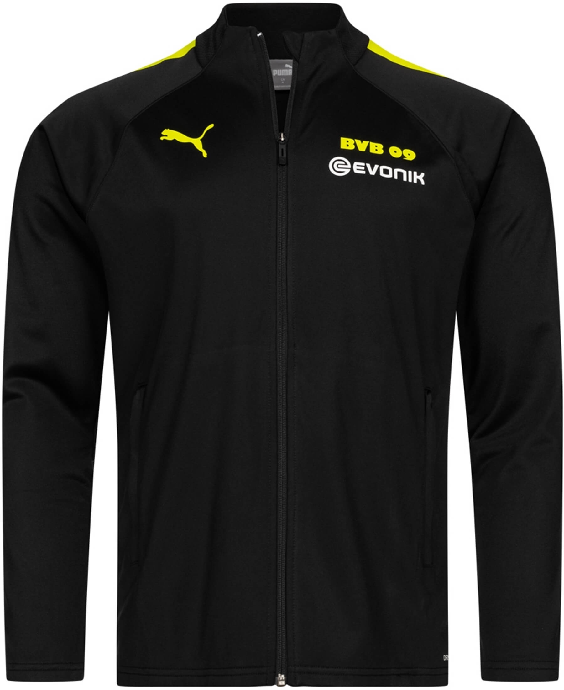 Puma Borussia Dortmund BVB Trainingsjacke 2021/2022 (Artikelnummer: 759073-05) - Hochwertige Trainingsjacke im BVB-Design. Perfekte Mischung aus Stil und Funktionalität. Unterstütze deinen Verein mit diesem offiziellen Fanartikel. Entdecke die neuesten Teamkollektionen bei SHOP4TEAMSPORT. Jetzt bestellen und deine Leidenschaft zeigen!