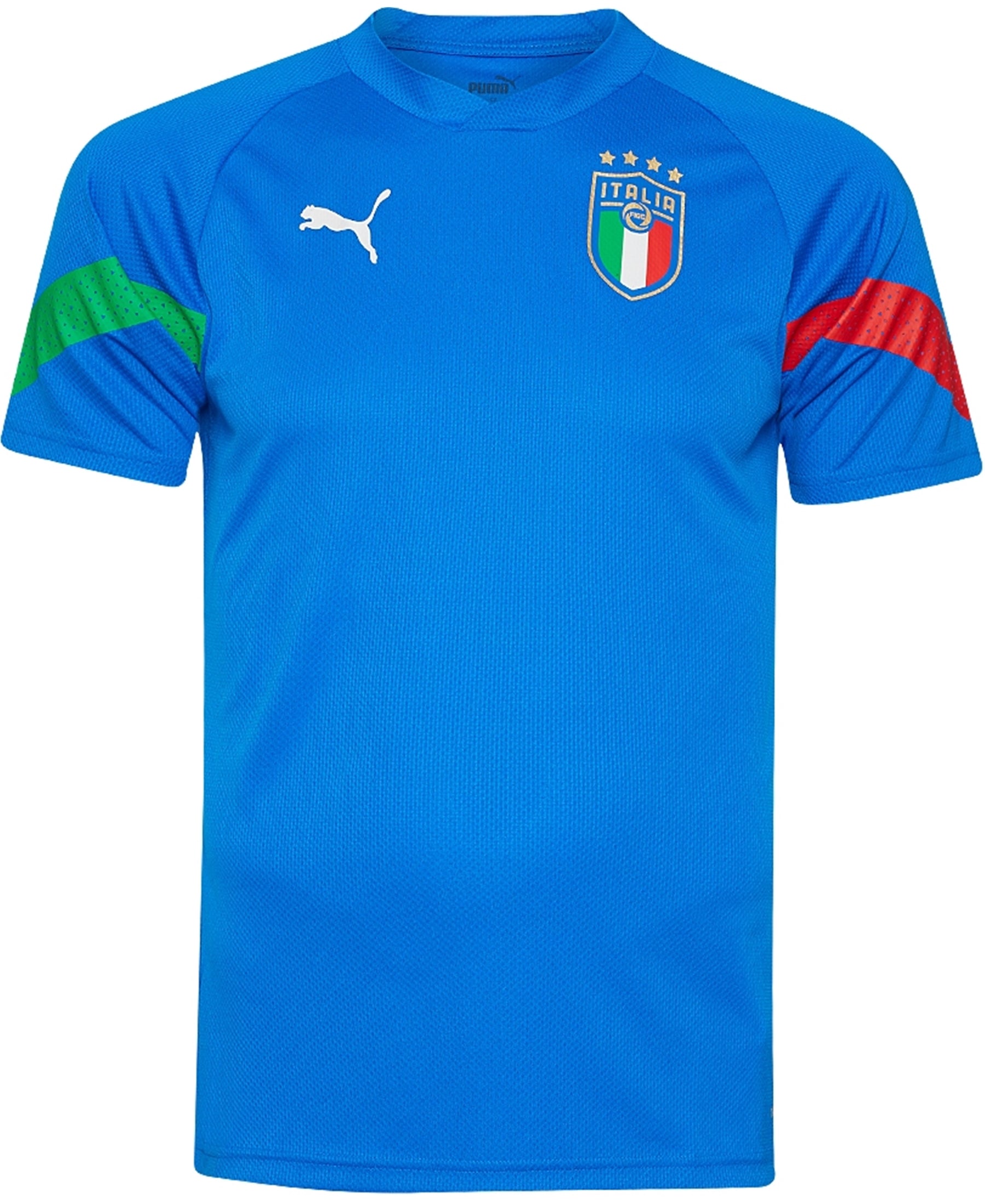 Sichern Sie sich das Puma Italien FIGC Player Trainingsshirt 2022-2023 (767080-03) bei SHOP4TEAMSPORT. Mit diesem offiziell lizenzierten Shirt zeigen Sie Ihre Unterstützung für die Squadra Azzurra. Es bietet Komfort und Leistungsfähigkeit für Ihr Training und den Alltag. Holen Sie sich jetzt Ihren italienischen Fußballstil!