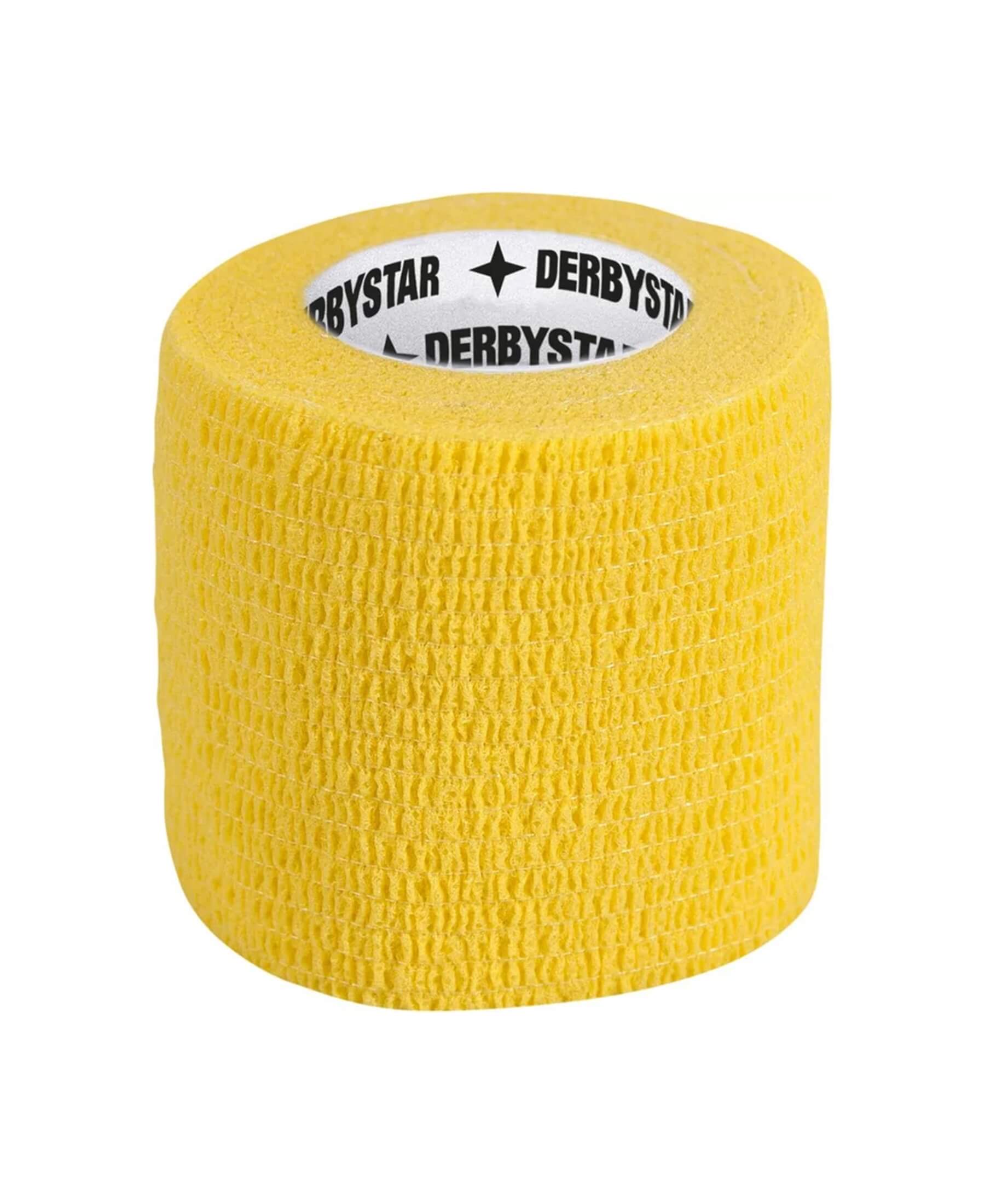 DERBYSTAR Gelbes Stutzen-Wrap-Tape im Onlineshop SHOP4TEAMSPORT erhältlich. Perfekt für Fußball und andere Sportarten. Bietet hervorragenden Komfort, Unterstützung und Schutz für die Unterschenkel. Einfach anzubringen und rutschfest. Optimale Passform für einen sicheren Halt. Bestelle jetzt dieses hochwertige Stutzen-Wrap-Tape und verbessere deine Leistung auf dem Spielfeld!