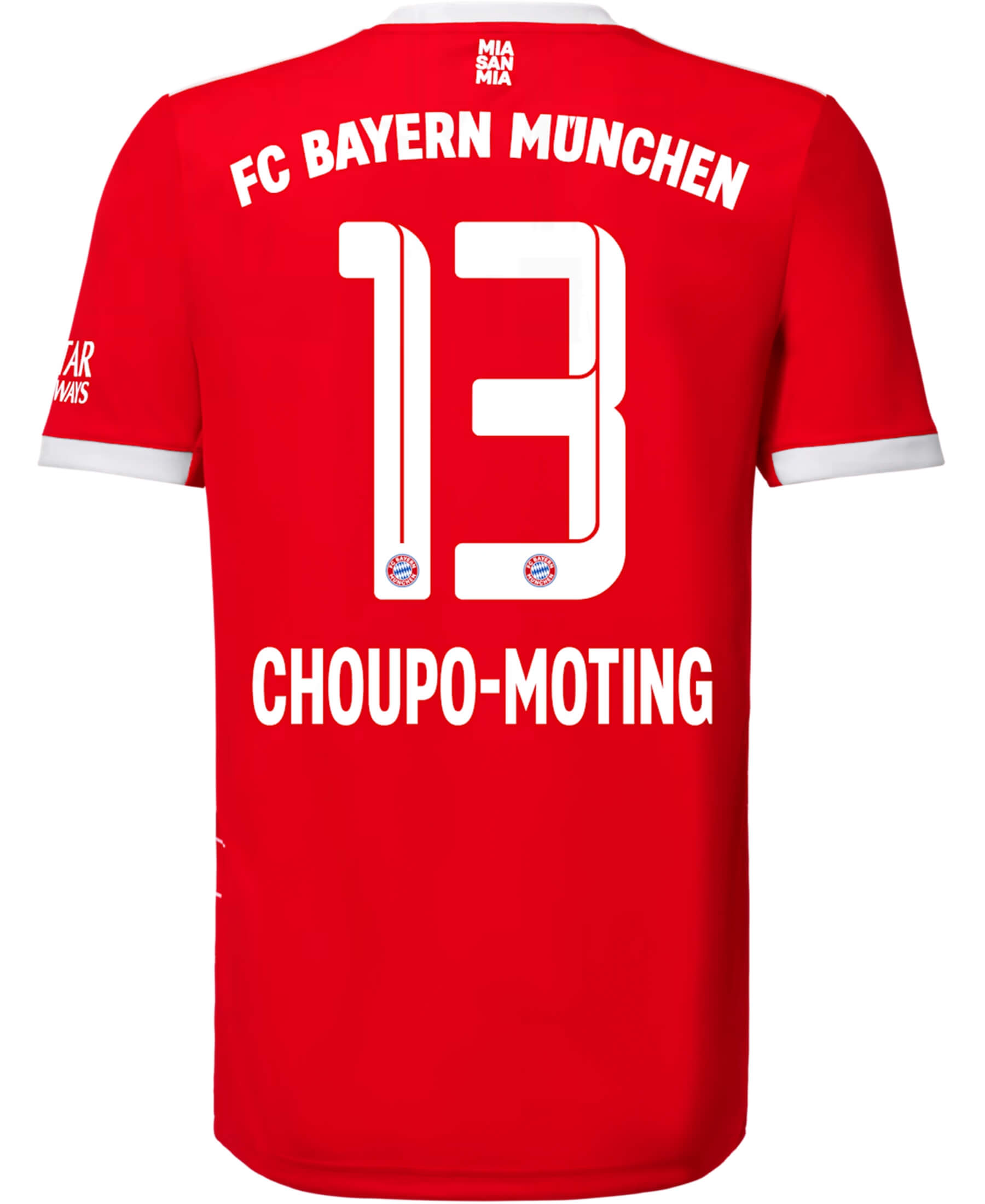 Offizieller FC Bayern München FCB Choupo-Moting Spielerflock für das Heimtrikot 2022-2023. Zeige deine Unterstützung für den Verein mit Stolz. Hochwertiges Materialien für optimalen Komfort. Im Onlineshop SHOP4TEAMSPORT erhältlich. Sichere dir jetzt deinen original Flock und sei Teil der Bayern-Familie! 