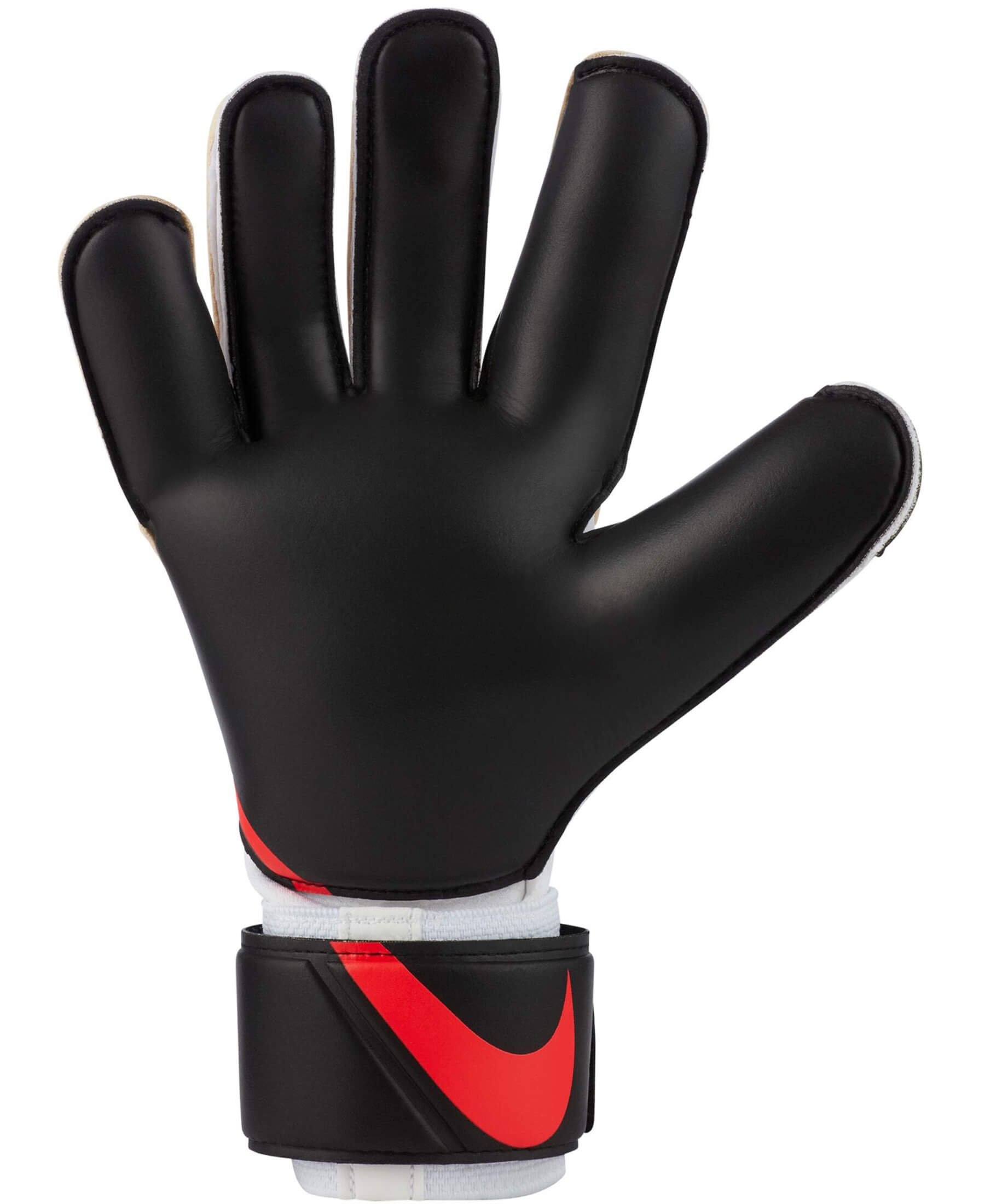 Die originalen Nike Torwarthandschuhe GK Grip3 sind speziell für fortgeschrittene Torhüter entwickelt worden. Sie verfügen über die GRIP3-Technologie, die einen sicheren Halt und eine präzise Ballkontrolle ermöglicht. Der atmungsaktive Netzstoff sorgt für eine kühle Luftzirkulation zwischen den Fingern. Die Farbkombination der Handschuhe ist White/Black/Bright Crimson. Zusätzlich besitzen die Handschuhe einen Handgelenkriemen mit Klettverschluss für eine sichere Fixierung und individuelle Anpassung.