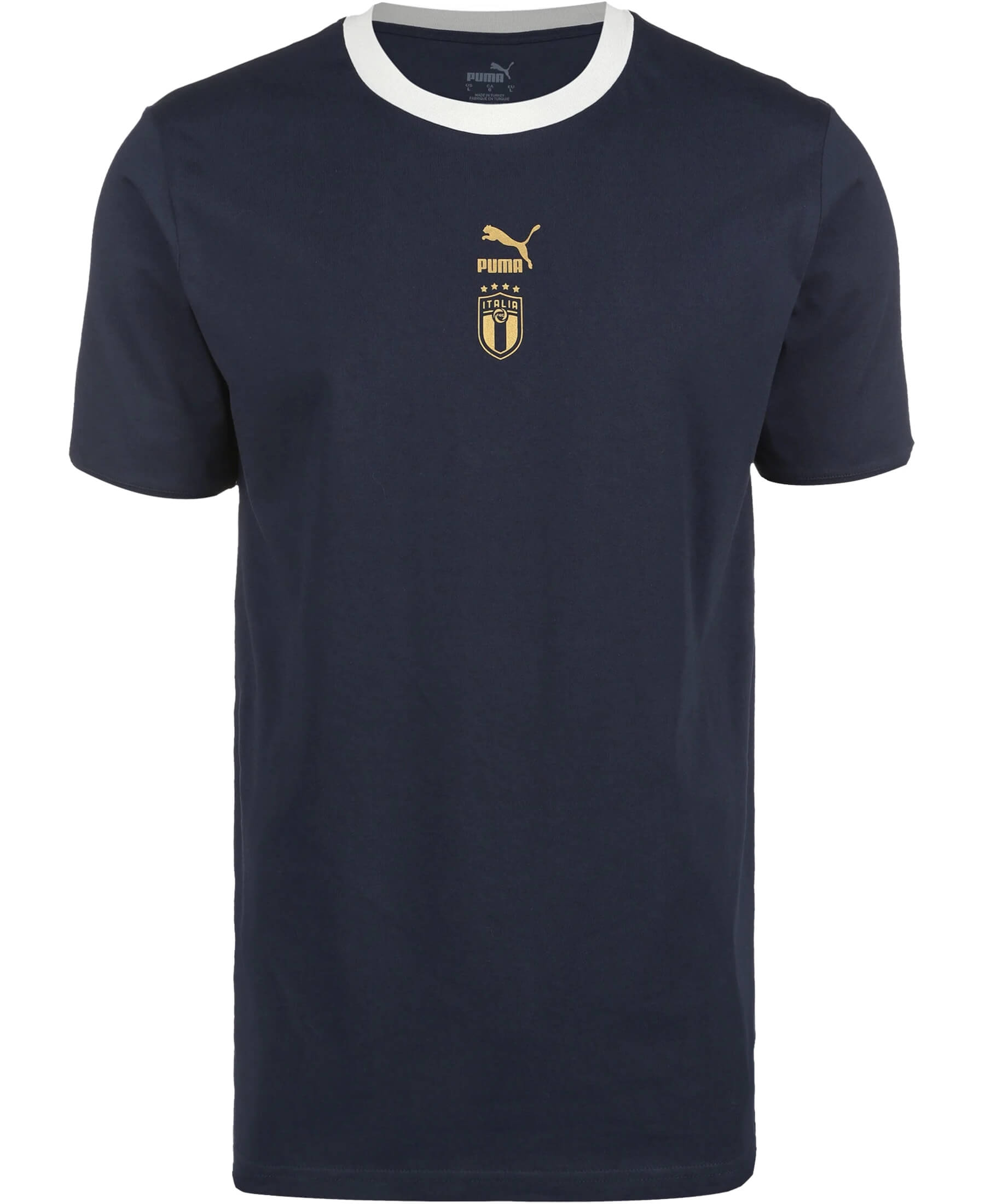 PUMA Italien FIGC T-Shirt - Offizielles Tailored for Sports T-Shirt der italienischen Nationalmannschaft. Stilvoll und bequem für sportliche Aktivitäten oder den lässigen Look. Unterstützen Sie die Squadra Azzurra mit diesem hochwertigen T-Shirt. Jetzt im SHOP4TEAMSPORT Onlineshop erhältlich!